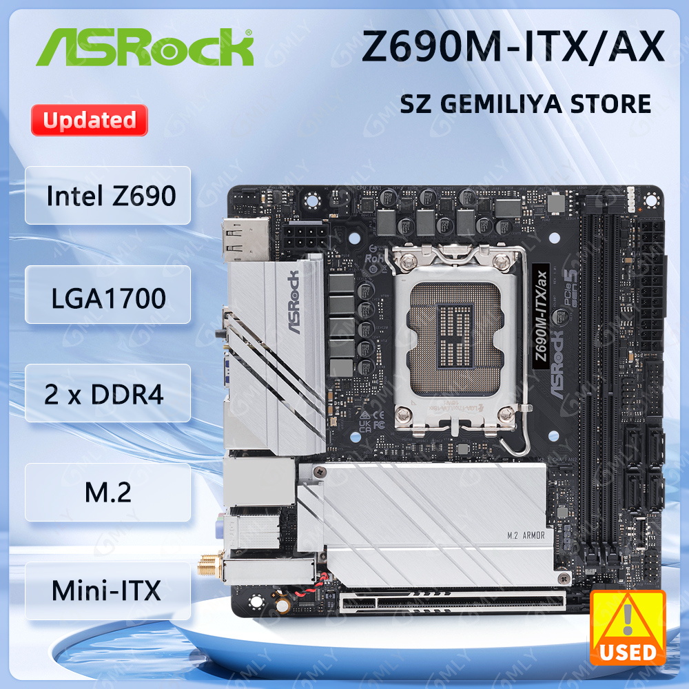 ASROCK Z690M-ITX/ax 미니-ITX 마더보 - Lga1700 Itx Motherboard Ddr5 리뷰 및 가격